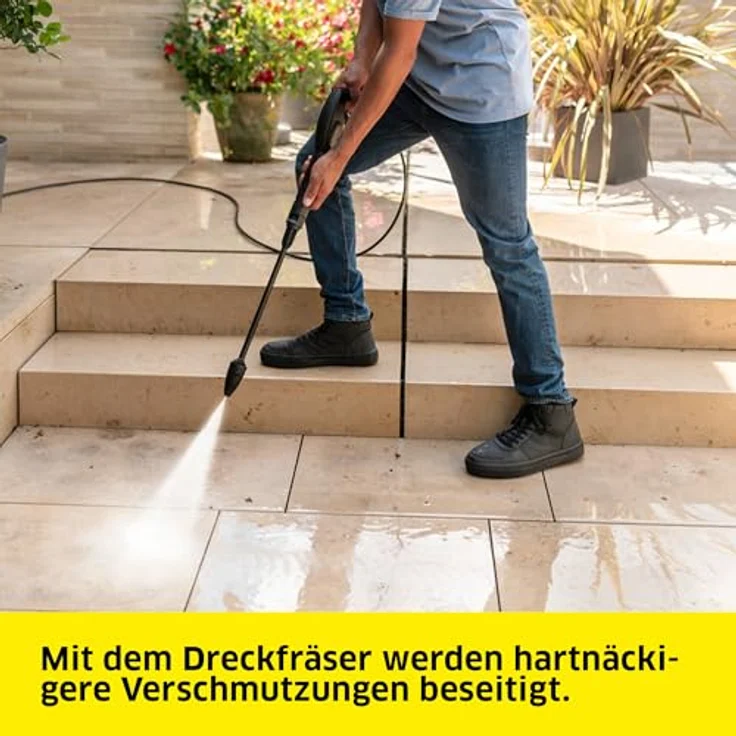 Kärcher Hochdruckreiniger K 2 Premium FJ, Einfachstrahlrohr und Dreckfräser, inkl. Schaumdüse, gelb – Bild 4