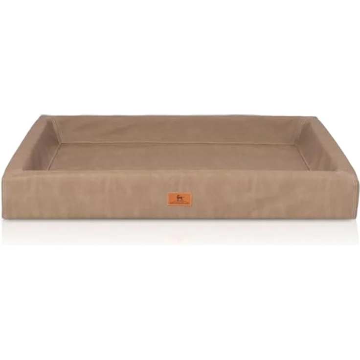 Knuffelwuff Tierbett Hundebett Austin, Orthopädisch, Kunstleder, Braun - Preisvergleich – Bild 3