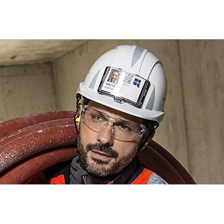 Bolle Silex + Arbeitsschutzbrille, Bügelbrille mit Anti-Beschlag-Beschichtung, klar/ blau-gelb – Bild 3