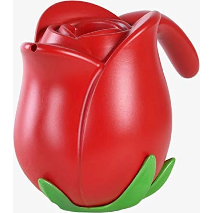 Gießkanne Rose 1,55 L rot Blumen Garten Kinder Kunststoff Haus süß Rosen Form – Bild 2