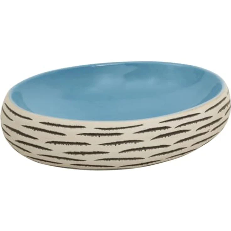 vidaXL Aufsatzwaschbecken, Handgefertigt aus Keramik, Mehrfarbig, 59 x 40 x 15 cm – Bild 1