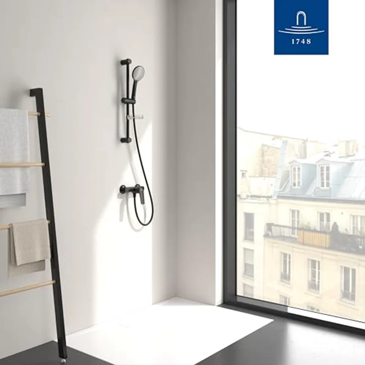 Villeroy & Boch Oasis Duscharmatur, Mischbatterie mit Rückflussschutz und Keramikkartusche, verchromt – Bild 6