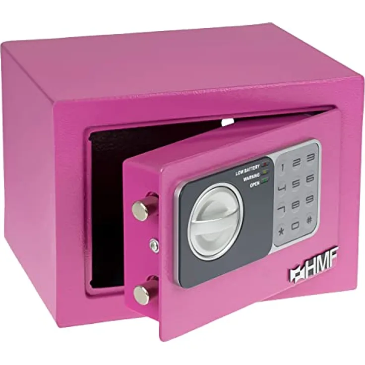 HMF 46126-15 Safe Tresor klein mit Zahlenschloss, Möbeltresor | 23 x 17 x 17 cm | Pink - Preisvergleich