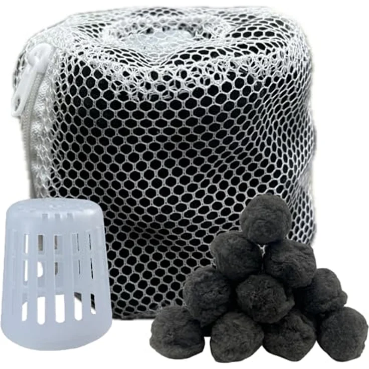 COIL Pool Filterbälle, Wasserfilter, Kompatibel mit Bestway Typ VI und Intex Typ S1, 20 Stück, Wiederverwendbar, Schwarz – Bild 4