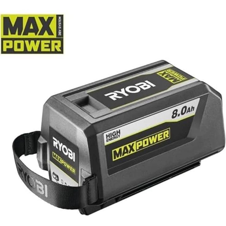 Ryobi Akku RY36B80B 36 V Max Power 8,0 Ah, Leistungsstarker Akku mit hoher Laufzeit, schwarz – Bild 3