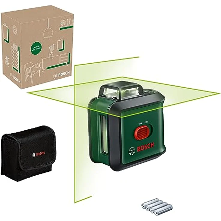 BOSCH UniversalLevel 360, Kreuzlinien-Laser mit grünen Laserlinien, im eCommerce-Karton – Bild 2
