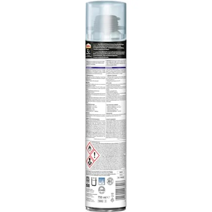 Pattex White Line Pistolenschaum, reinweißer PU Schaum zum Füllen, Dämmen, Ausschäumen und Isolieren, Montageschaum mit hoher Wärme- und Schalldämmung, 1x750ml Dose – Bild 2