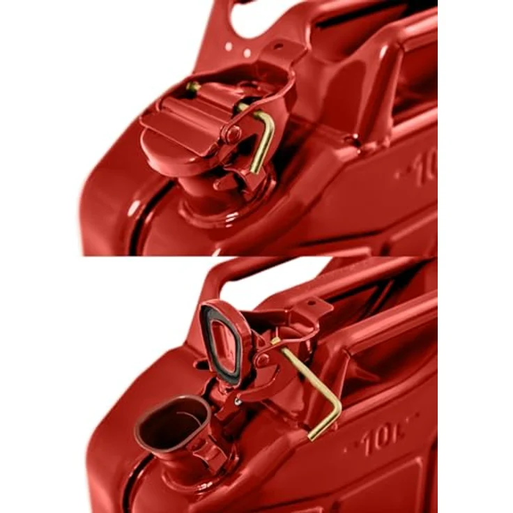 BW® Kraftstoffkanister Metall 20 Liter, RAL 3000 Rot - TÜV-geprüft, UN-zugelassen, robust und korrosionsbeständig – Bild 5