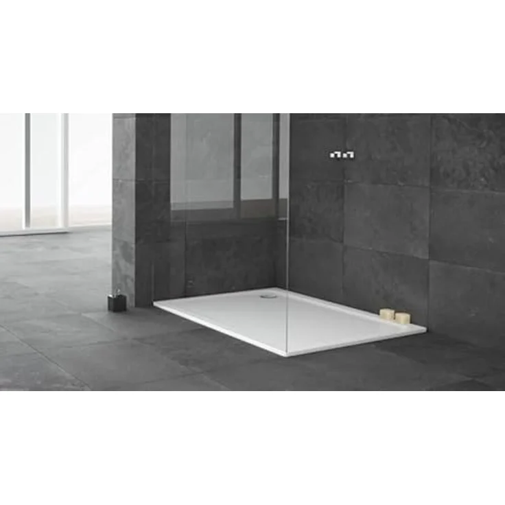 Kaldewei Superplan Classic 404-5, extraflache Stahl-Duschwanne 90x100cm mit Styroporträger, Farbe: warm grey 85 – Bild 2