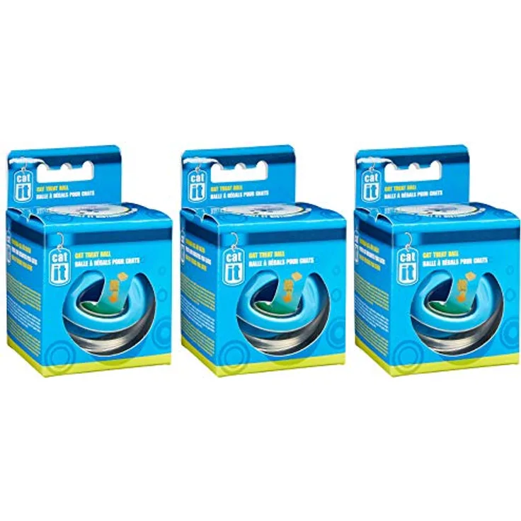 Catit Hagen Leckerli-Ball, Blau, 3 Stück