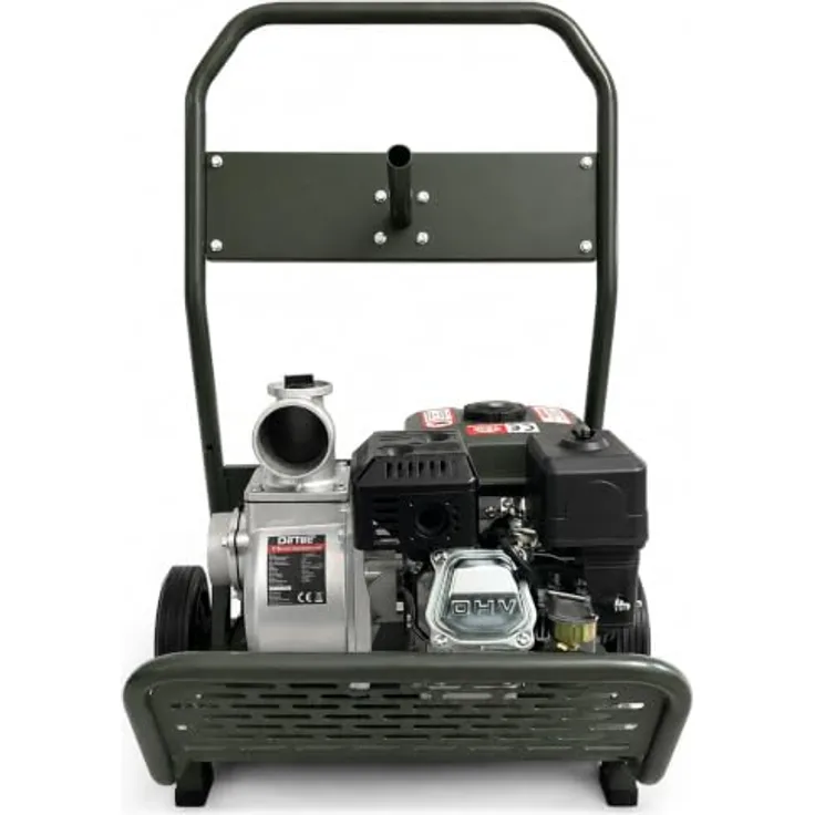 DeTec 3" Zoll Benzin Wasserpumpe, 60.000 L/h mit Gestell, ideal für Garten, Pool und Hochwasser