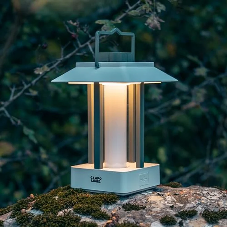 Campo Libre.® LYS Campinglampe aufladbar, wasserfest, dimmbar, mit Kerzenlichtfunktion und bis zu 160h Leuchtdauer, USB Powerbank-Funktion – Bild 1