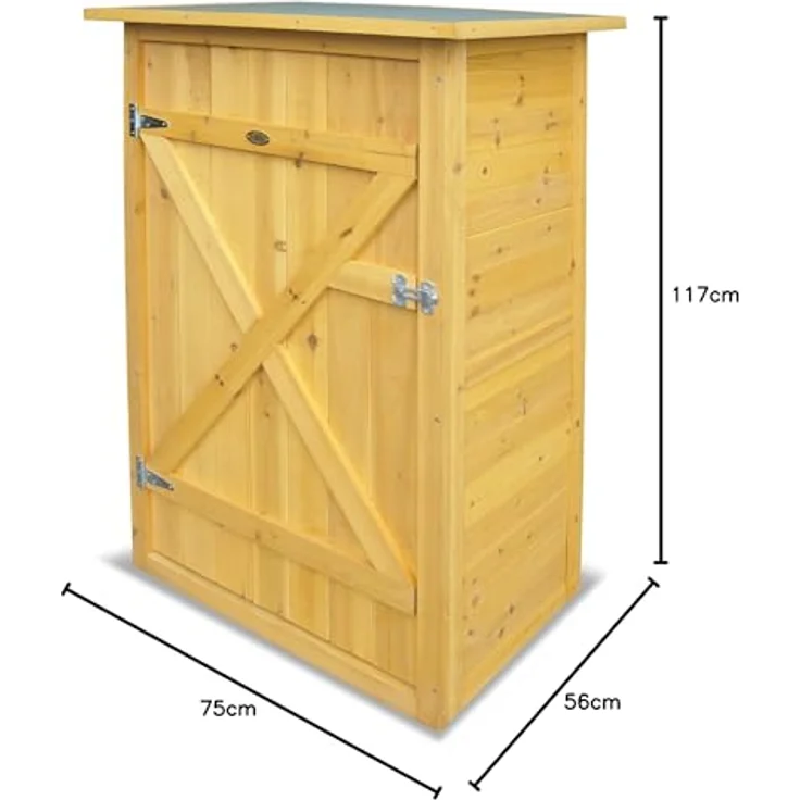 Habau Gartenschrank Holz, 75 x 56 x 117 cm, natur – Bild 6