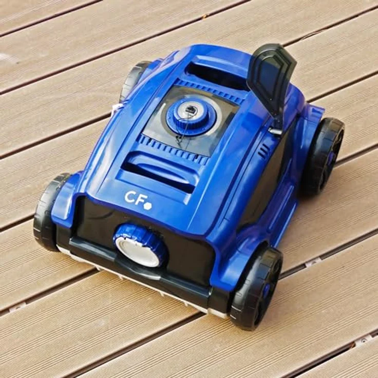 CF Reinigungsroboter Bodensauger Planet Pool blau inkl. Ladekabel, für Pools bis 100m², kabellos, schneller Reinigungszyklus – Bild 4
