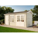 Alpholz Gartenhaus 2-Raum Bolton-28 XL, BxT: 540x280 cm, Leimholz-Doppeltür, Leimholz Einzeltür, Ausstellfenster