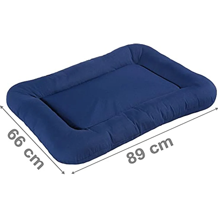 KAHU® Hundebett mit Viskoschaum Hundebett mit Viscoschaum I orthopädischer Hundekorb mit Memory-Schaum I Schmutz & Wasserabweisendes Hundekissen I Farbe: Blau I Größe: 66x89cm – Bild 2