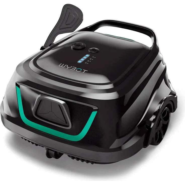 Wybot WYBOT A1, kabelloser Poolroboter mit zweistufigem Filtersystem, Schwarz-Blau, für Aufstell- und Einbaupools bis 8,2 ft Wassertiefe