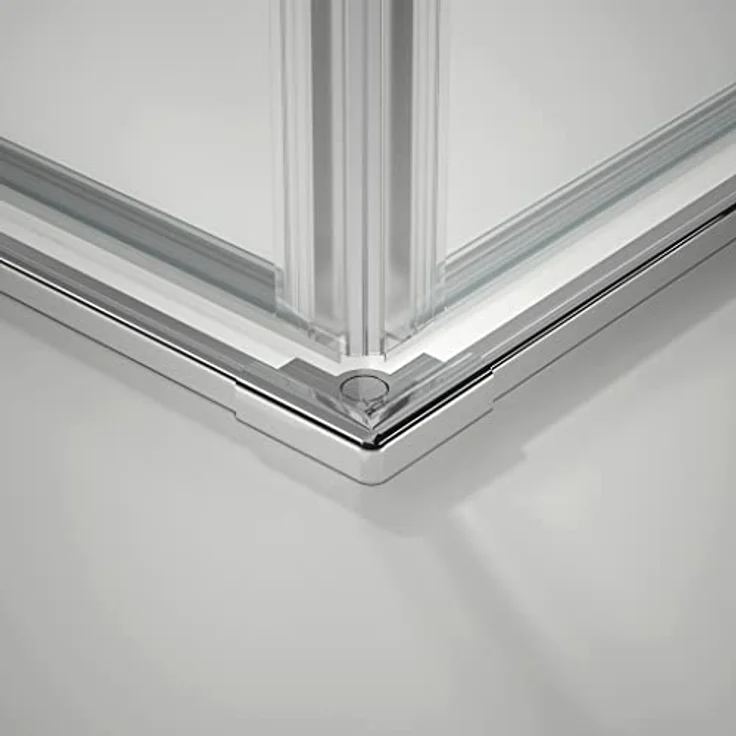 Marwell Eckdusche Neptun II, Glasdusche mit Eckeinstieg und Drehtür, BxT: 90x90 cm, chrom – Bild 5
