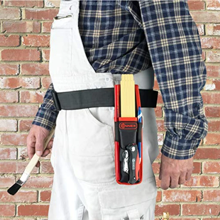 Connex Werkzeughalter - Zusätzliche Gummibänder & Universalhalter - Mit Gürtelschlaufe - Aus Polyester - Pflegeleicht - Werkzeugtasche für Gürtel - Gürteltasche für Gliedermaßstab - COX952073 - Preisvergleich – Bild 2
