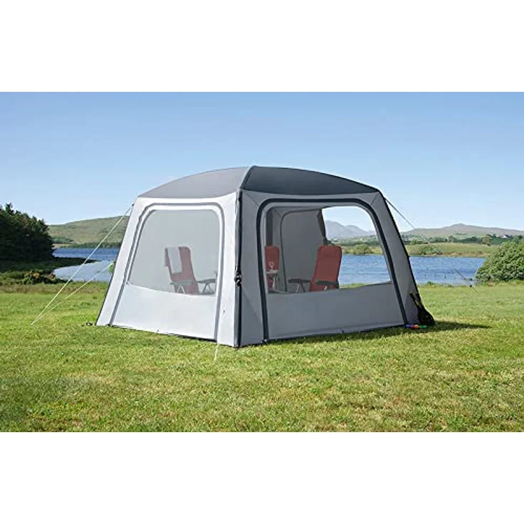 dwt Pavillon Relax Air, 350x350x230cm Sonnendach Windschutz Camping aufblasbar Sonnenschutz Outdoor Picknick – Bild 3