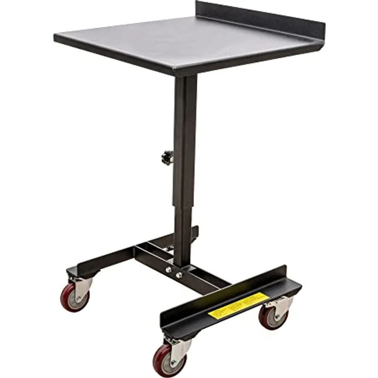 STIER Materialständer, höhenverstellbar 710-960 mm, Tragkraft 50 kg, Neigung verstellbar 0-45°, mobil mit 4 Lenkrollen, Werkstattausrüstung – Bild 1