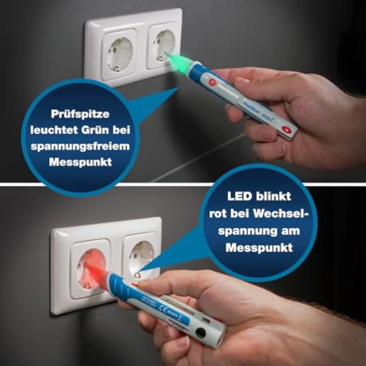 PeakTech Berührungsloser Spannungsprüfer 90...1000 VAC PeakTech 1030 – Bild 3