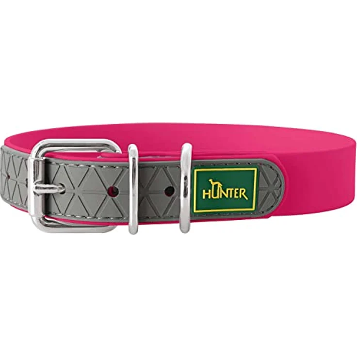 HUNTER CONVENIENCE Hundehalsband, Kunststoffmaterial, 50 M, himbeer, verstellbar, für Hundetraining und Ausbildung, wasser- und schmutzabweisend – Bild 1