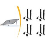 Powerness Aufständerung Solarmodul Halterung, flexibel einstellbar für Flachdach, 2er Set für 2 Solarmodule