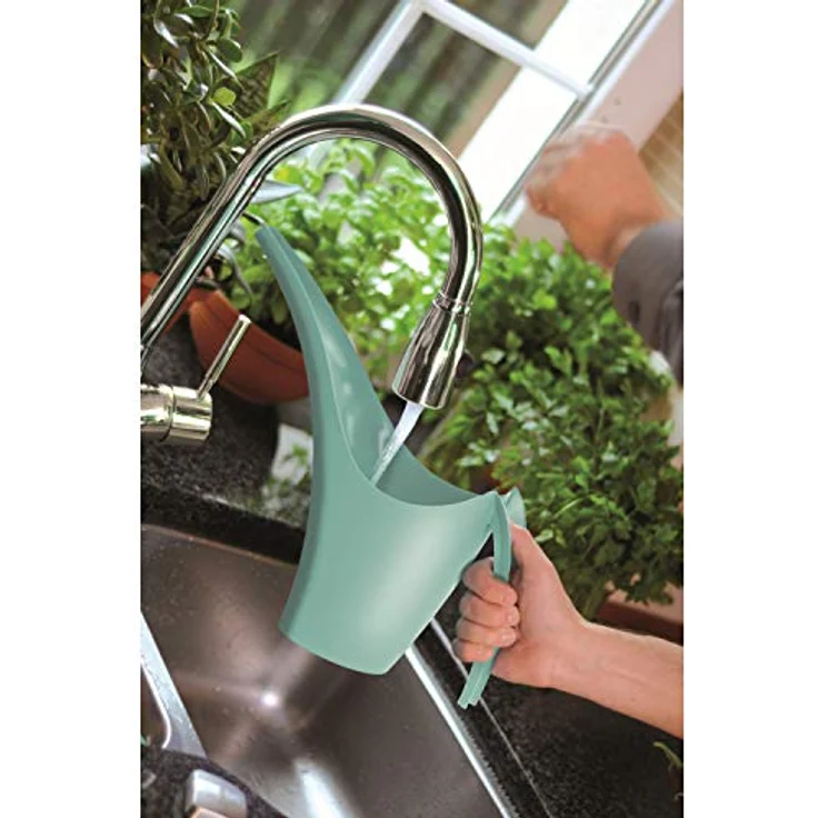 Prosperplast GIRAFFE-Gießkanne 1,5 l, ergonomisch geformt mit langer Tülle, Farbe Hellblau, ideal für Zimmer- und Balkonpflanzen – Bild 2