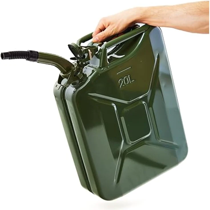 BW® Kraftstoffkanister Metall 2x 20 Liter, Benzinkanister mit Ausgießer, Schwarz - RAL 9005, TÜV-geprüft und UN-zugelassen, Made in Europe – Bild 3