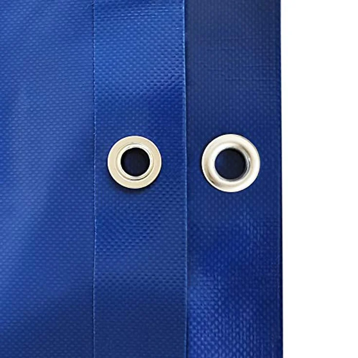 Jago Abdeckplane - 650 g-m², Wasserdicht & Reißfest, Aluminiumösen, Blau, 4 x 3 m, Beidseitig Beschichtet - Schutzplane, LKW Plane Gewebeplane, Regenplane – Bild 10