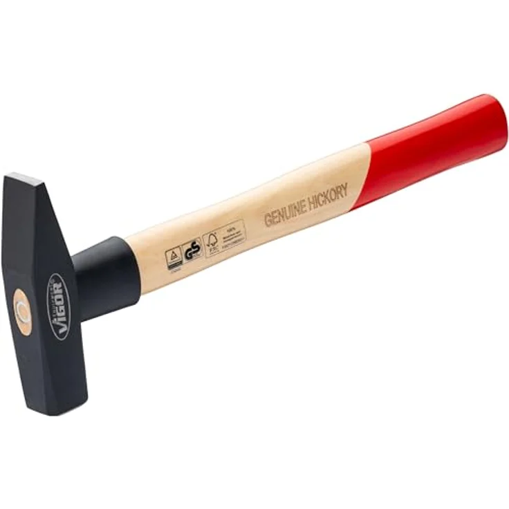 ViGOR V2662-300 Schlosserhammer 300g, Hickoryholzgriff, Gummi-Schlagschutz, 300mm, kraftvoll und präzise – Bild 4