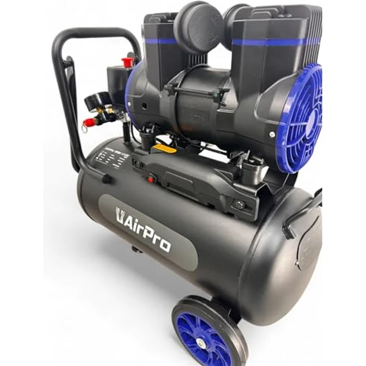 DeTec Geräuscharmer Ölfreier Luft-Kompressor mit 24L Kessel 250 L/min 8 bar, weiß – Bild 5