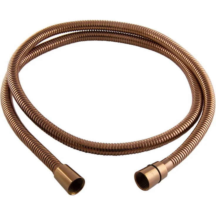 PaulGurkes Brauseschlauch PGEasyTwistFRG, 150cm Metallschlauch in Roségold mit Drehkonus und Silikonring