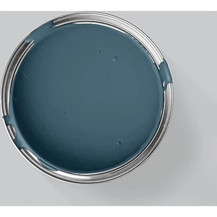 MissPompadour Wandfarbe Blau mit Jeans, abwaschbare und scheuerbeständige Wandfarbe, hohe Deckkraft, 1 L, wasserbasiert – Bild 2