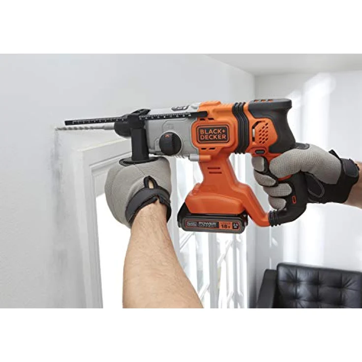 Black & Decker Akku-Kombihammer SDS-plus, 2 x 2,5 Ah Akkus, 1,6 J, im Koffer - BCD900E2K-QW – Bild 3