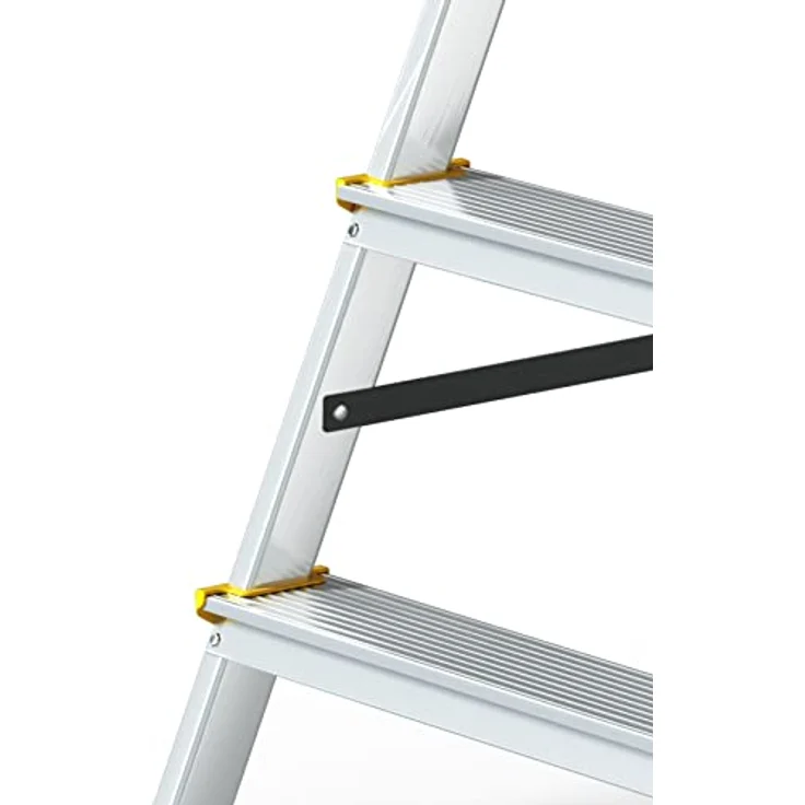 Drabest Klappleiter Leiter Klappbar 2 x 3 Stufen Alu Trittleiter Beidseitig bis 150 kg Belastbar Haushaltsleiter TÜV Zertifiziert – Bild 3