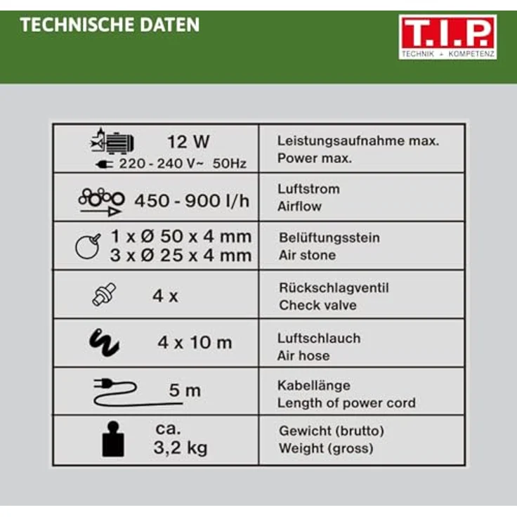 T.I.P. Teichbelüftungspumpe API 1000/4 Pumpe Teich Teichpumpe 900 l/h – Bild 12
