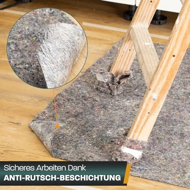 Hinrichs Malervlies 1 x 50 m Abdeck-Vlies 50m² 180gr mit Anti-Rutsch Beschichtung – Bild 4