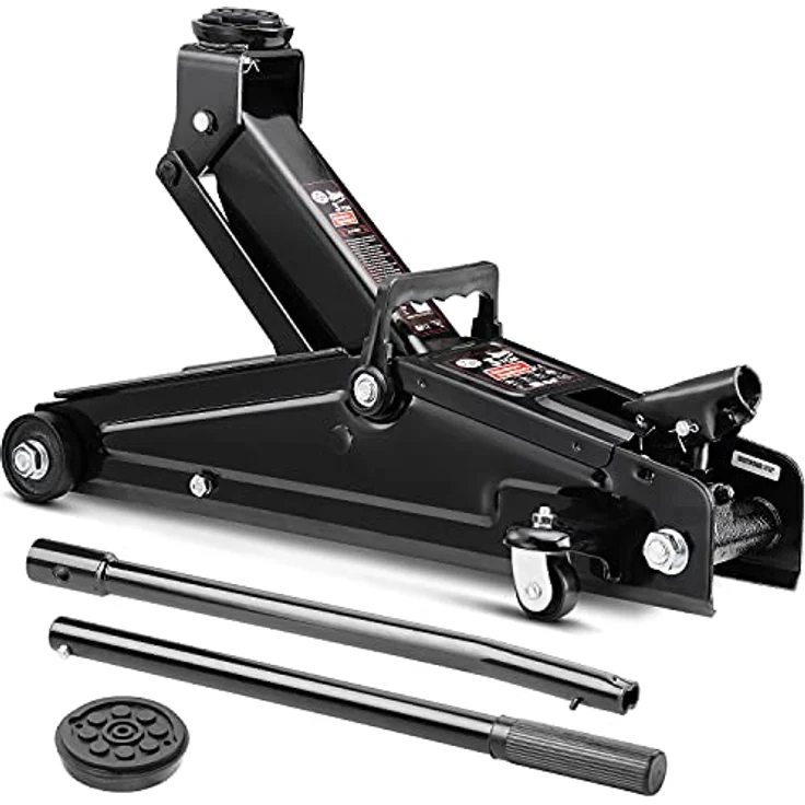 Deuba Hydraulischer Wagenheber Rangierwagenheber 3 Tonnen kompakt und stark roll- und lenkbar inkl. Gummiauflage – Bild 2
