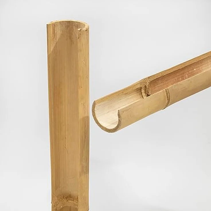 Bambusbasis BambusBASIS Sichtschutzabdeckung, hell, 90 cm, 3/4 Rohr, Rohr-Ø 7-10 cm – Bild 1