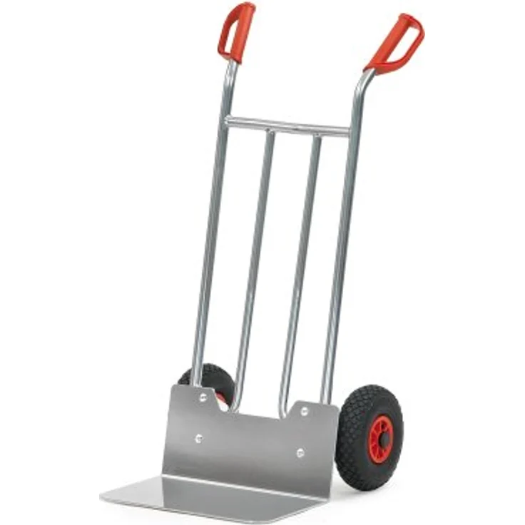 Fetra Alu-Sackkarre mit Lufträdern 260 x 85 mm, leichtes Aluminiumrohr, Tragkraft 150 kg, austauschbare Aluminiumschaufel – Bild 2