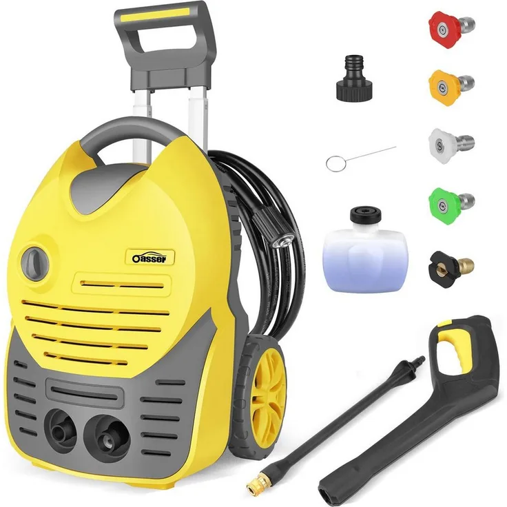 Diyarts Hochdruckreiniger, Druck max: 140,00 bar, 1600 W, Fördermenge max: 420,00 l/h, Kupfermotor, Spritzpistole, 5 Hochdruckdüsen & 5m Hochdruckschlauch - Preisvergleich