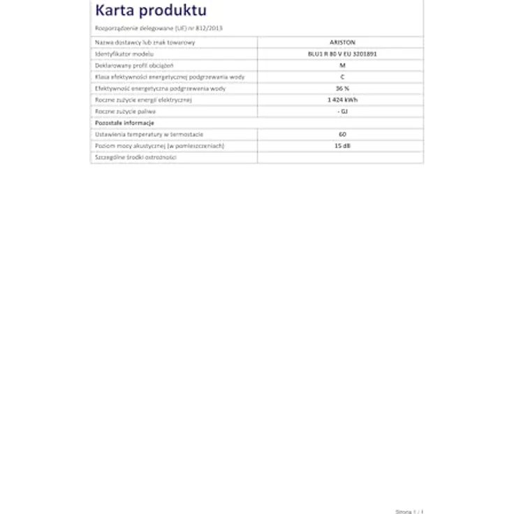 Ariston Elektro-Warmwasserbereiter Blu1 R, 80 Liter, 1,5 kW, Wasserplus Technologie, vertikale Temperatureinstellung, Made in Italy – Bild 5