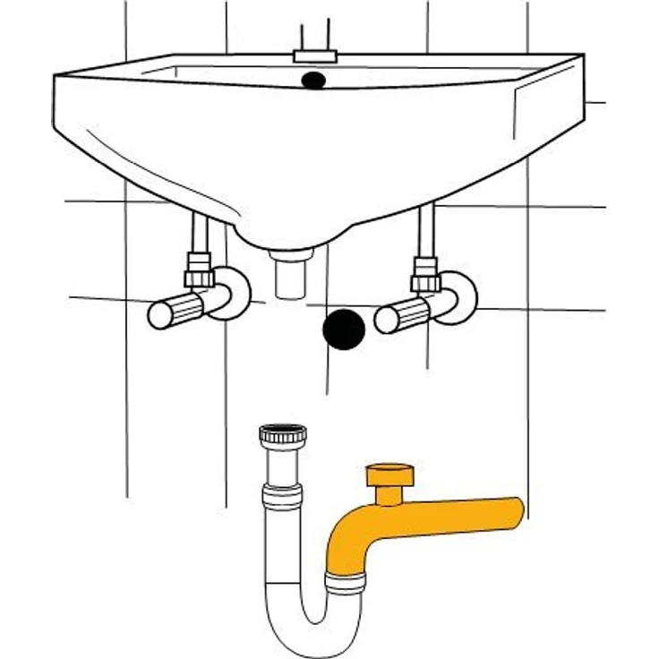 Siphon Sifon Abgangsrohr Abfluß Ablauf DN30 DN32 mit Belüfter Rohrbelüfter - Haas – Bild 3