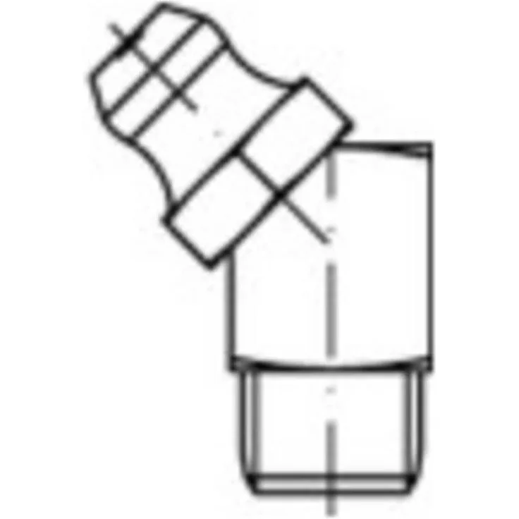 Toolcraft Kegelschmiernippel DIN 71412 S, galvanisch verzinkt, metrisches Kegelgewinde 10 x 1, 100 Stück