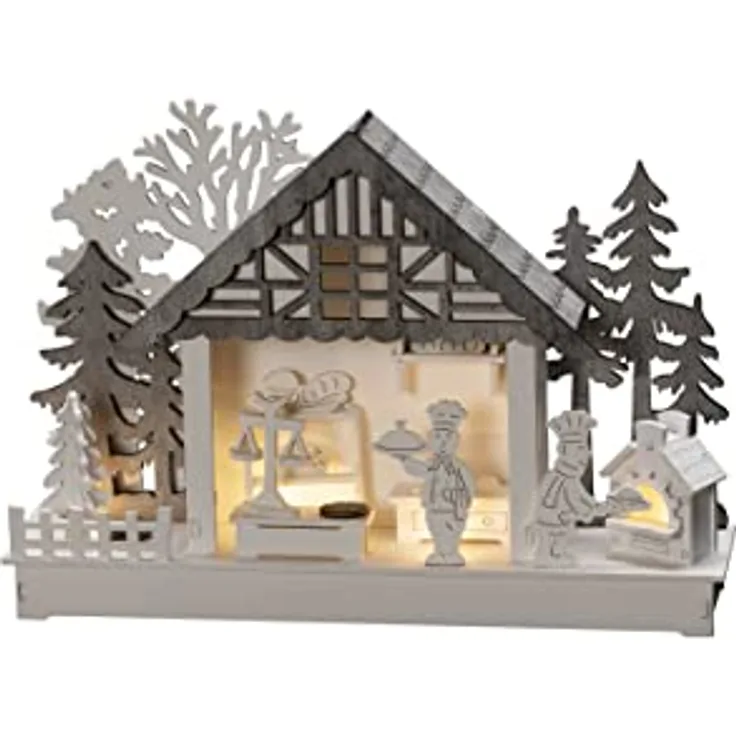 Konstsmide 3262-210 Leichte Dekorationsfigur Weiß Holz Umgebung Universal IP20