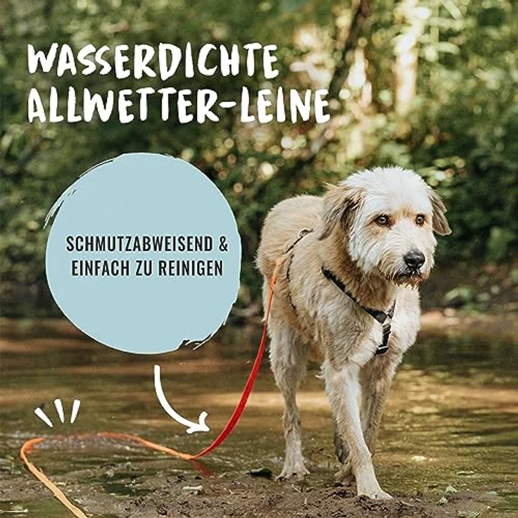 Rudelkönig Schleppleine 5m, wetterfeste & robuste Hundeleine mit Griffpolsterung für effektive Hundeerziehung – Bild 3