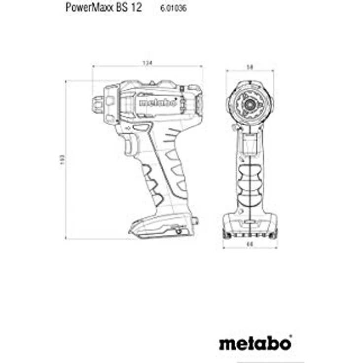 Metabo 601036500 Akku-Bohrschrauber klein PowerMaxx BS 12 12V, 2x 2Ah Li-Ion Akkus, inklu. Ladegerät, im Koffer, max. Drehmoment: 17Nm (weich)- 40Nm (hart), Bohr-Durchmesser: 10mm (Stahl)- 18mm (Weichholz) – Bild 5