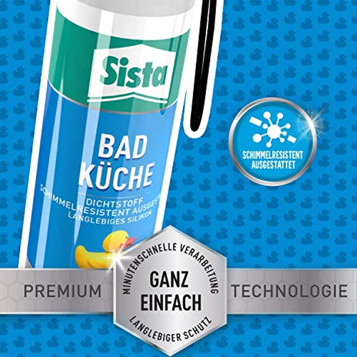 Sista BAD KÜCHE transparent, Dichtstoff für Küche und Bad, schimmelresistent, 100ml Spender – Bild 3